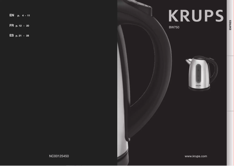 Imagen de la primera página del manual del dispositivo BW750