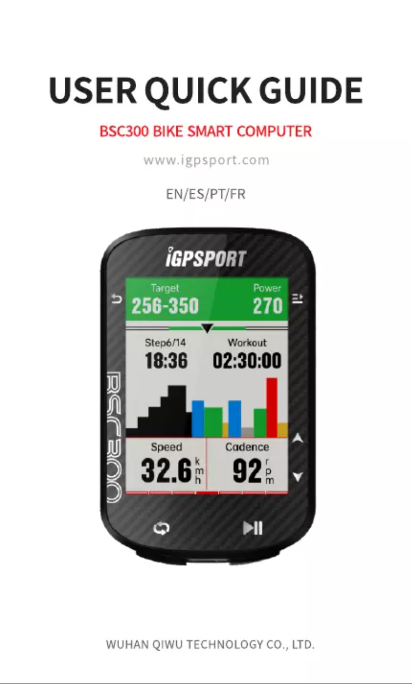 Página 1 del manual Manual de usuario iGPSport BSC300
