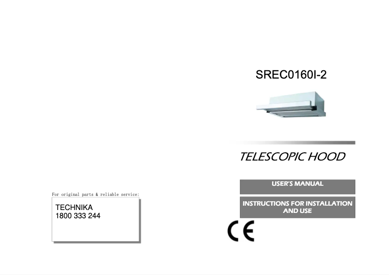 Imagen de la primera página del manual del dispositivo SREC0160I-2