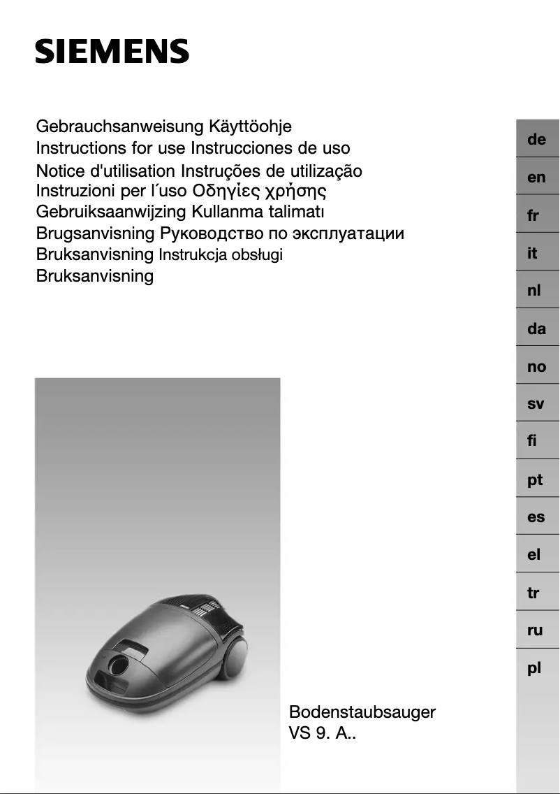Imagen de la primera página del manual del dispositivo VS93A00