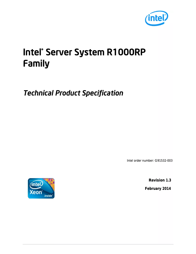 Página 1 del manual Manual de usuario Intel R1208RPMSHOR