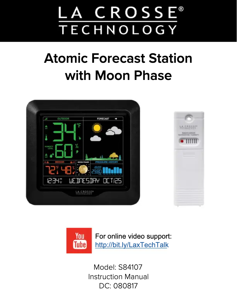 Página nº 1 - Manual de usuario La Crosse Technology 308-1416-TBP