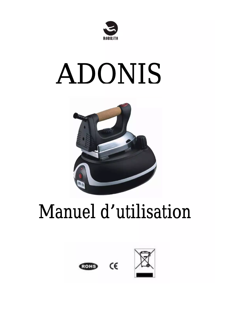 Imagen de la primera página del manual del dispositivo Adonis