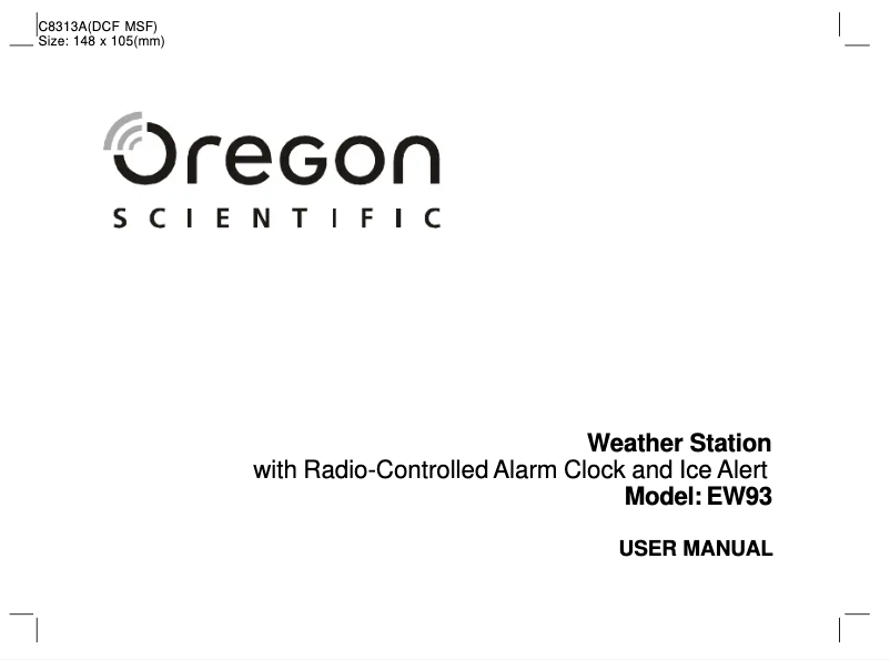 Página 1 del manual Manual de usuario Oregon Scientific EW 93