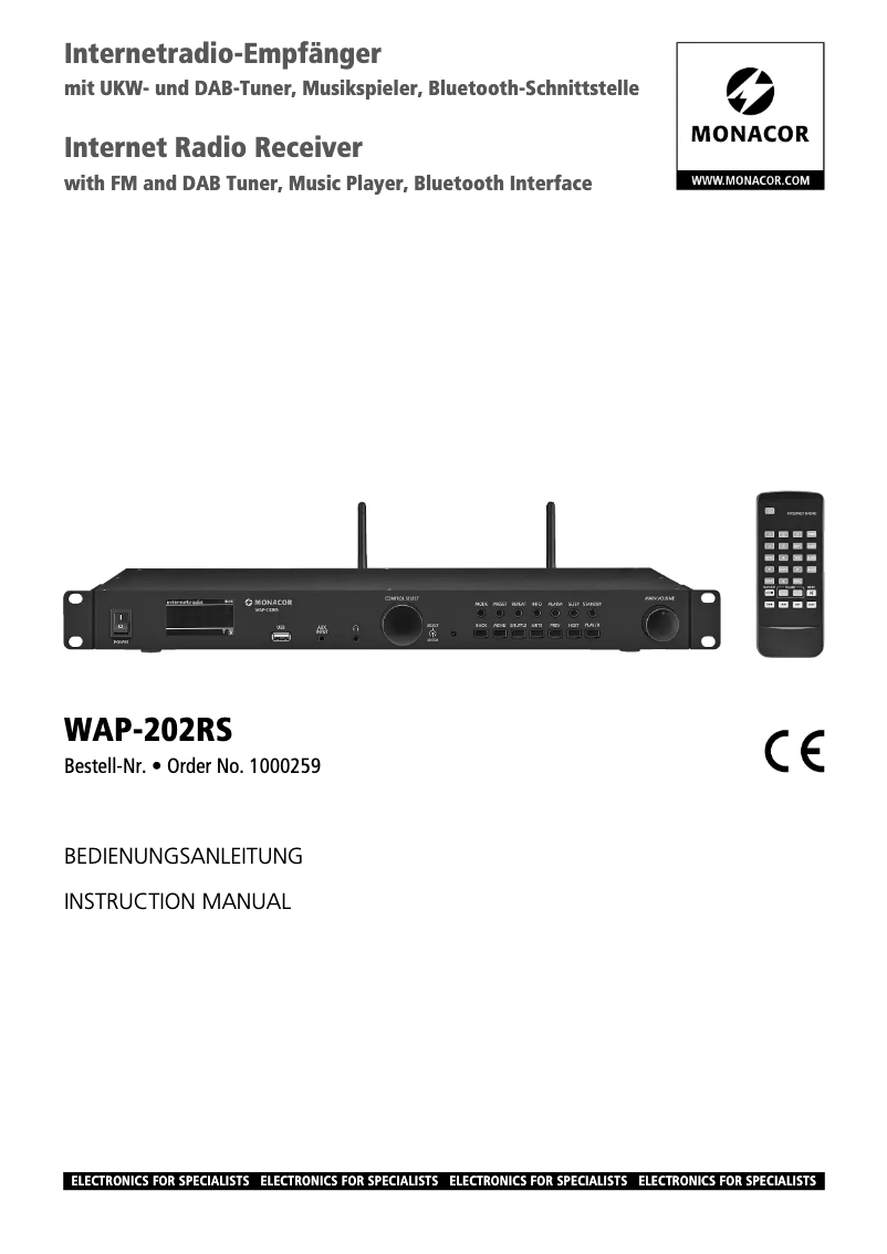 Imagen de la primera página del manual del dispositivo WAP-202RS