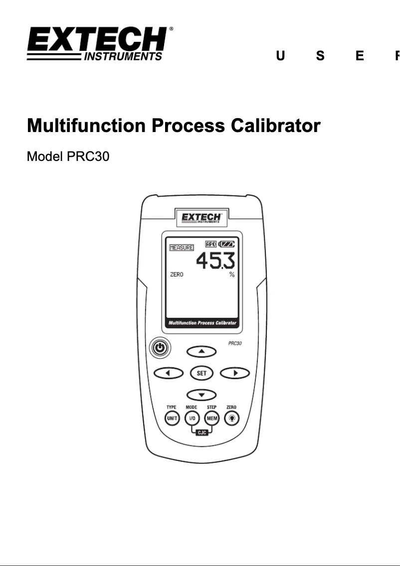 Página 1 del manual Manual de usuario Extech PRC30