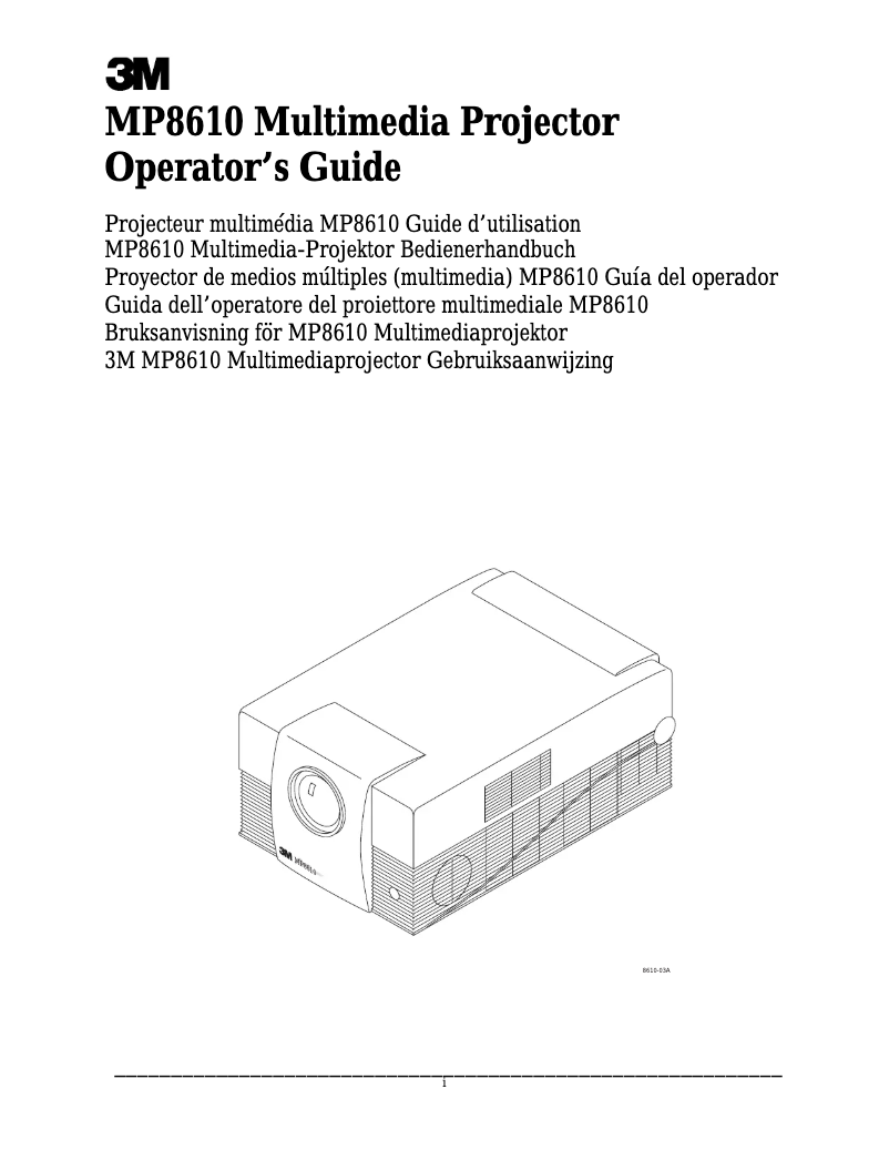 Imagen de la primera página del manual del dispositivo MP8610