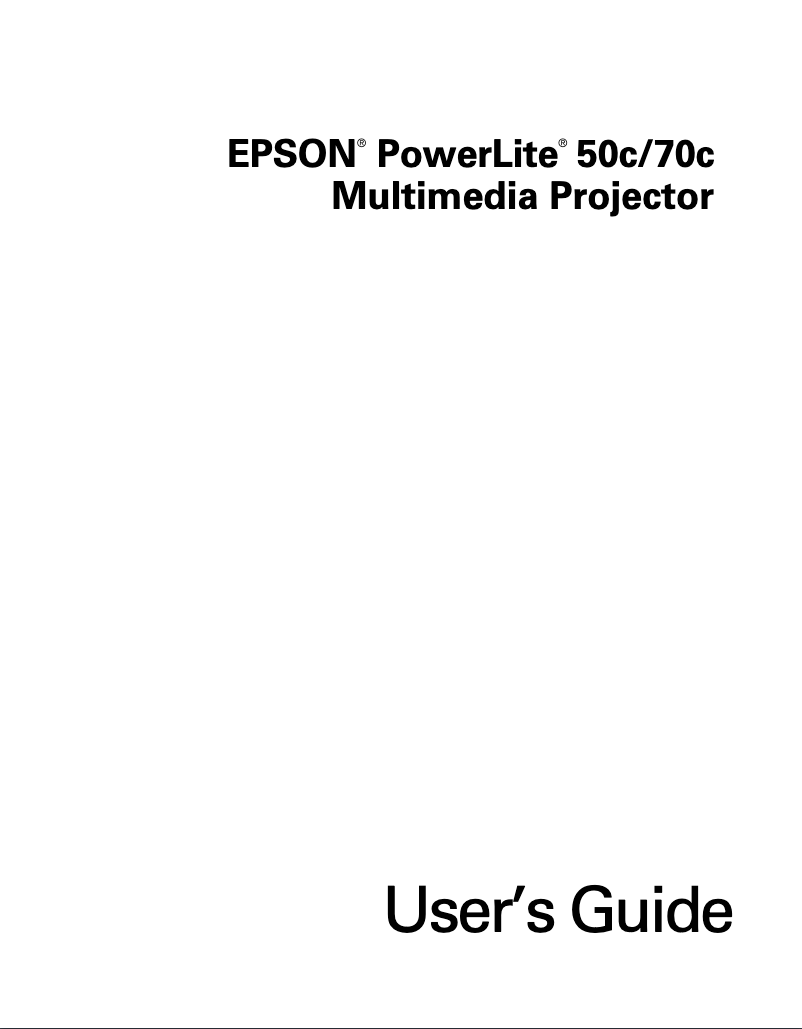 Página 1 del manual Manual de usuario Epson PowerLite 70c