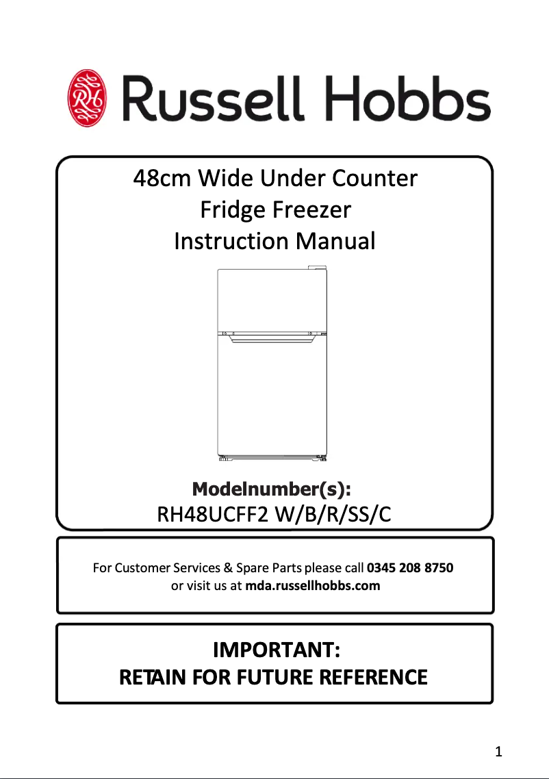 Imagen de la primera página del manual del dispositivo RH48UCFF2B