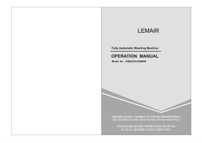 Imagen de la primera página del manual del dispositivo XQB32