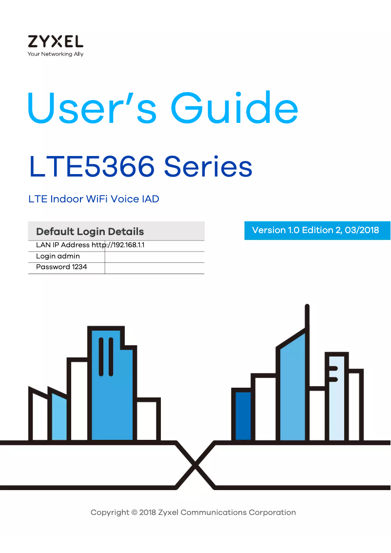 Imagen de la primera página del manual del dispositivo LTE5366-M608