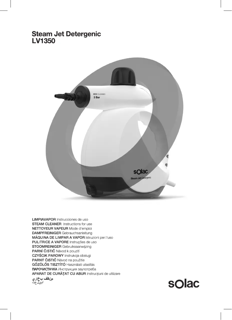 Imagen de la primera página del manual del dispositivo Steam Jet Detergenic LV1350