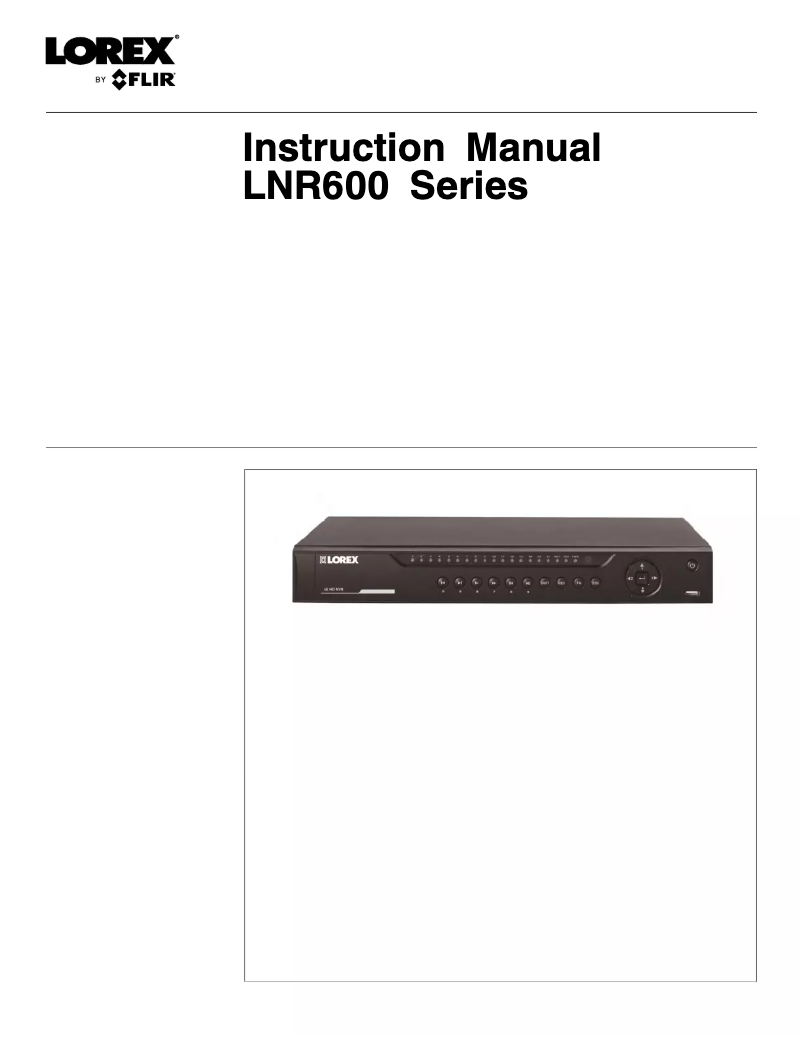 Imagen de la primera página del manual del dispositivo LNR600