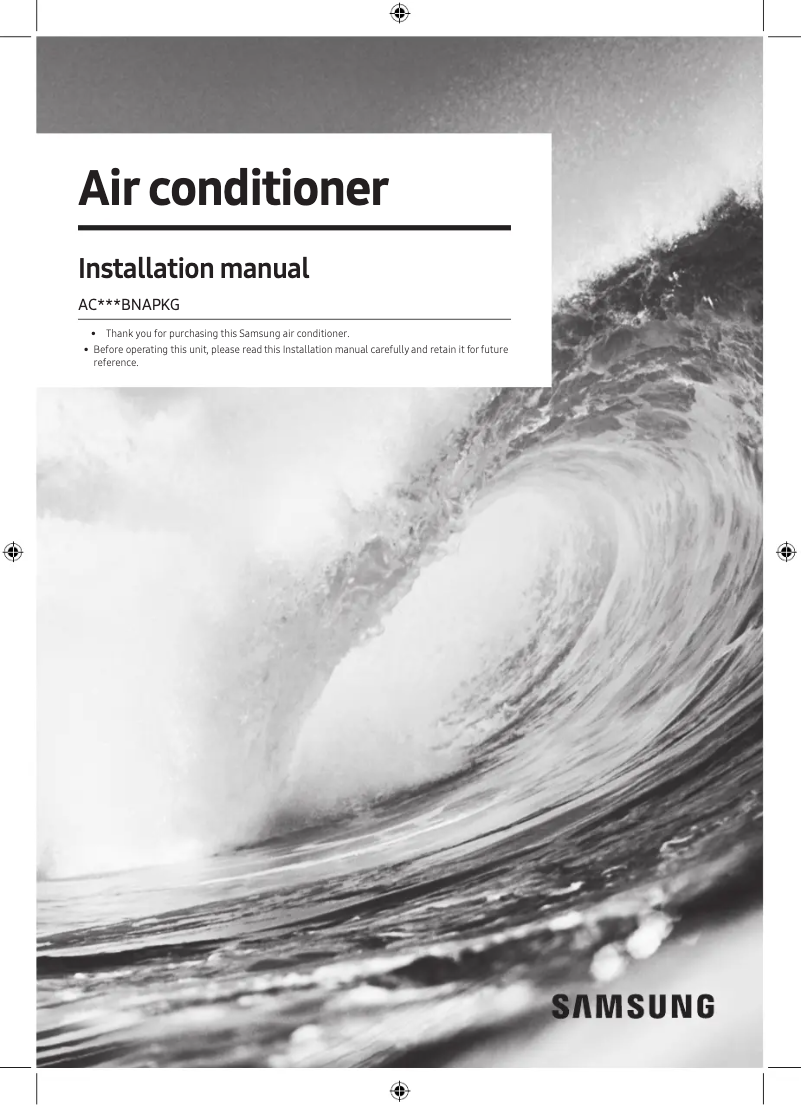 Página 1 del manual Guía de instalación Samsung AC071BNAPKG