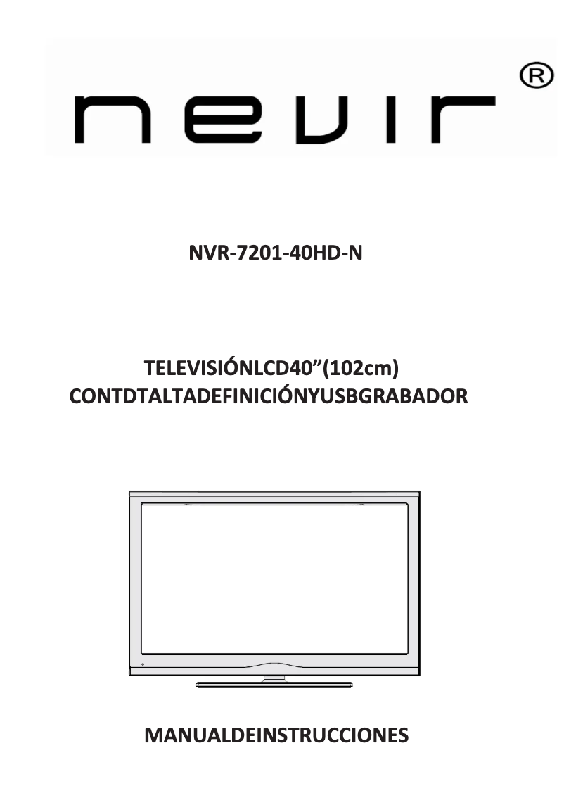 Imagen de la primera página del manual del dispositivo NVR-7201-40HD-N