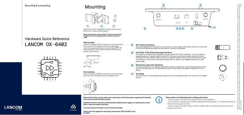 Imagen de la primera página del manual del dispositivo OX-6402