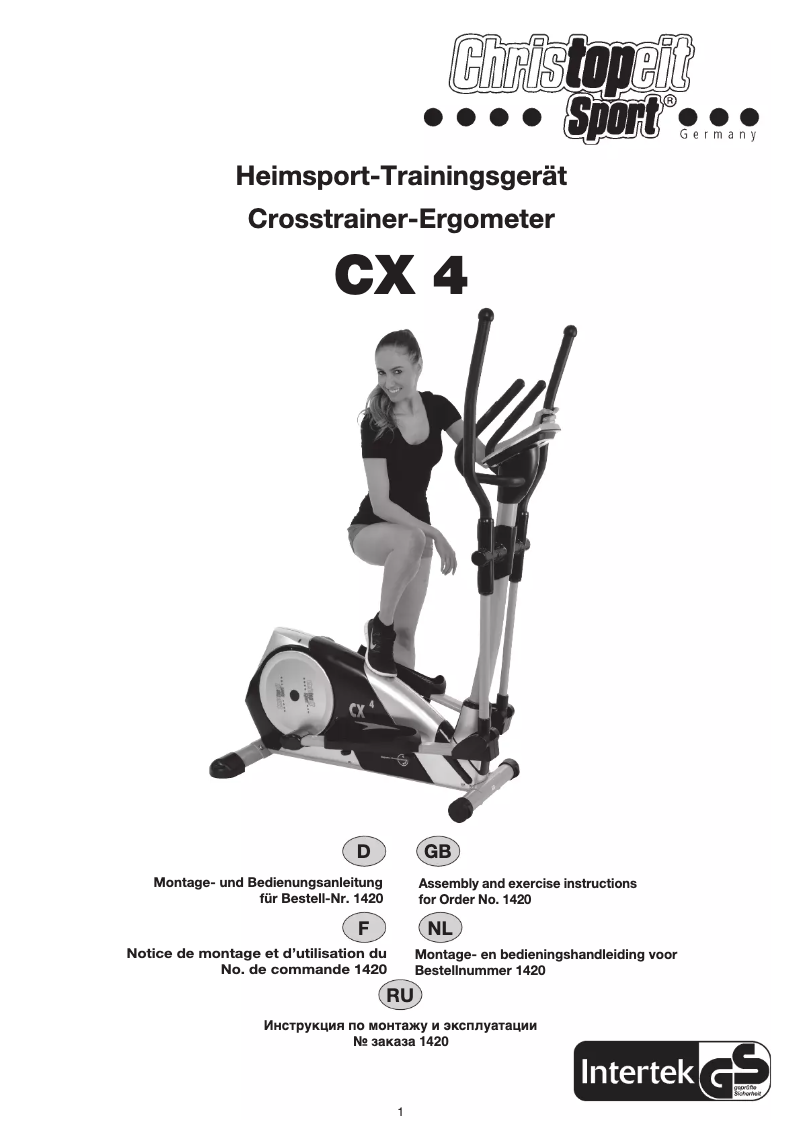 Imagen de la primera página del manual del dispositivo CX 4