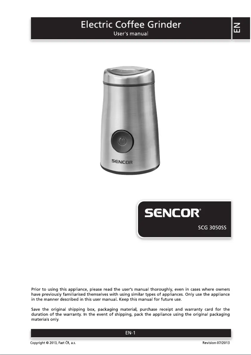 Imagen de la primera página del manual del dispositivo SCG 3050SS