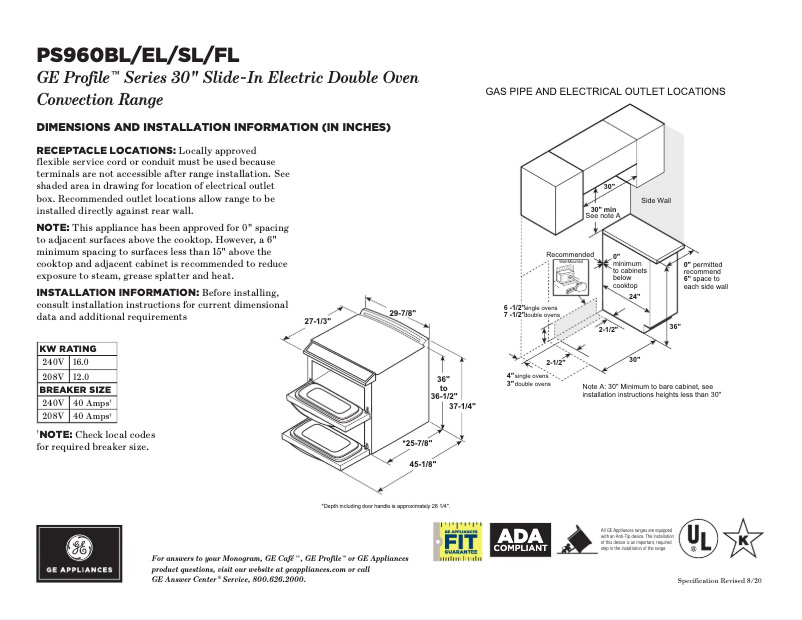 Imagen de la primera página del manual del dispositivo PS960BLTS