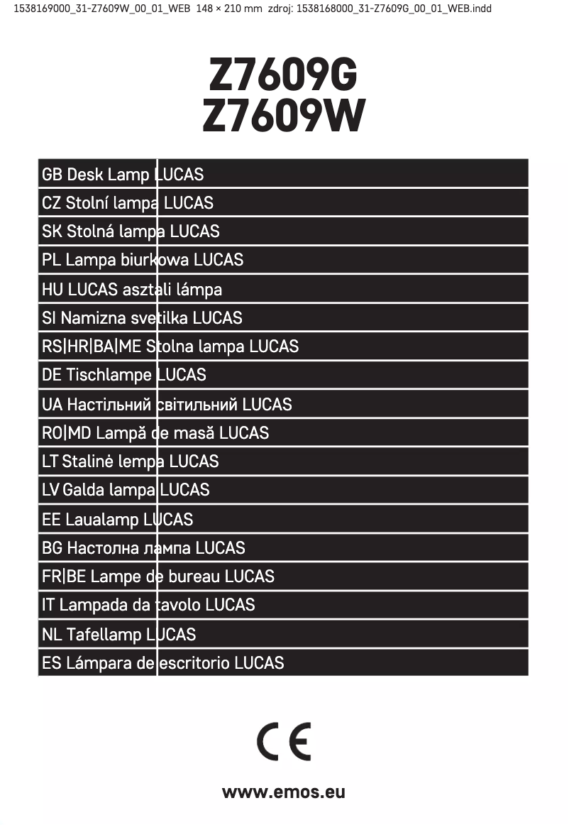 Página 1 del manual Manual de usuario Emos Z7609W