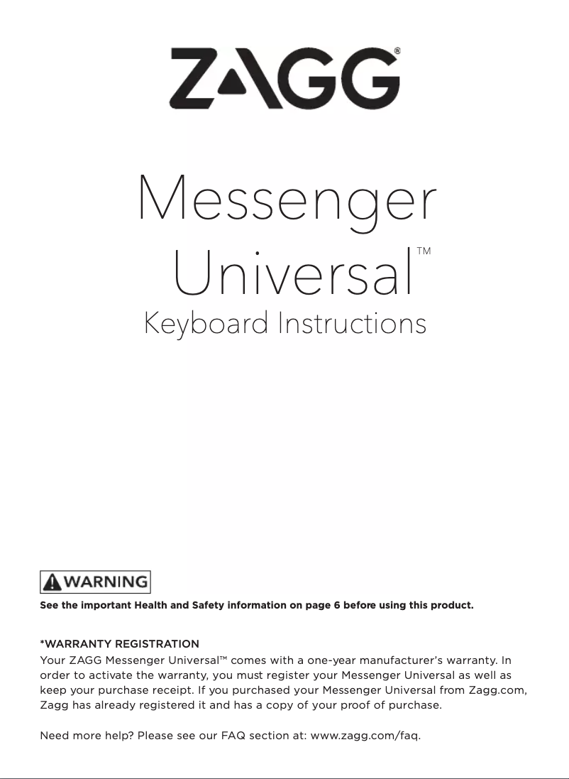 Imagen de la primera página del manual del dispositivo ZGUNM2-BKF