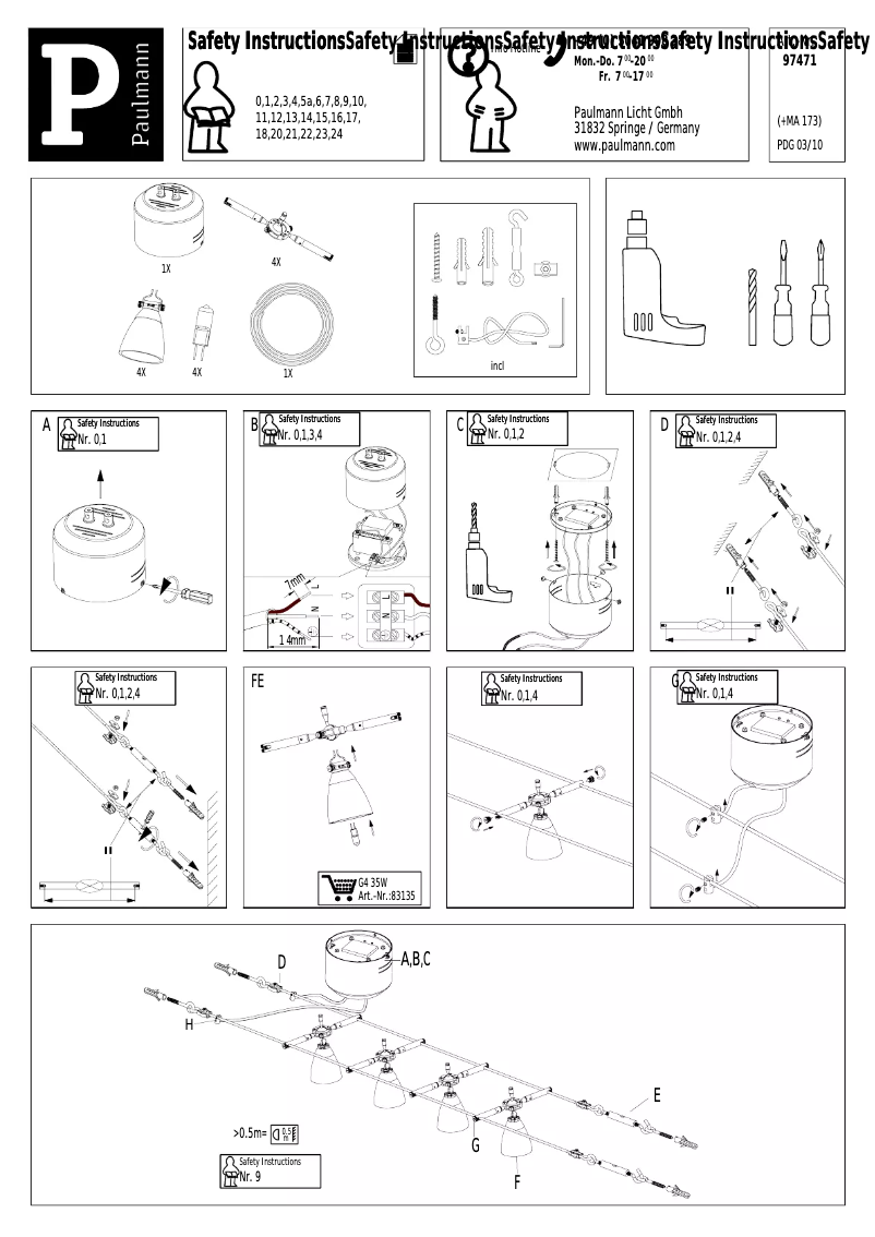 Página 1 del manual Manual de usuario Paulmann Kuba 97471