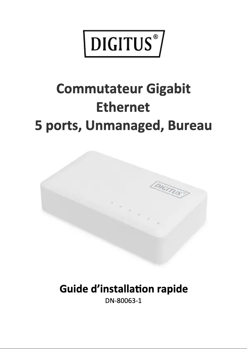 Imagen de la primera página del manual del dispositivo DN-80063-1