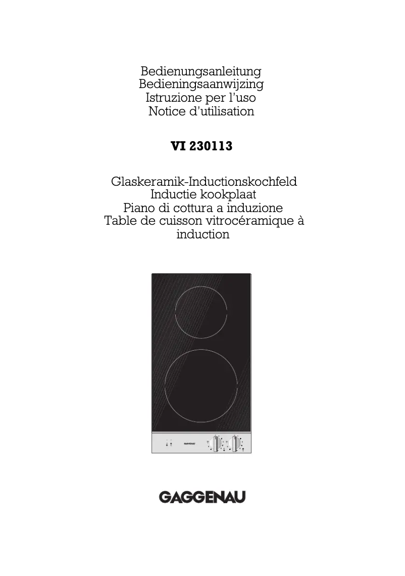 Imagen de la primera página del manual del dispositivo VI 230-113