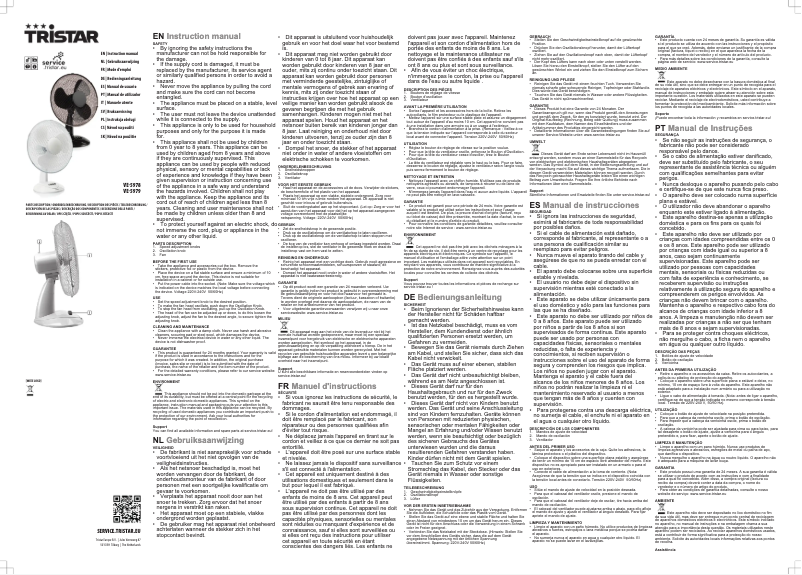 Página 1 del manual Manual de usuario TriStar VE-5978