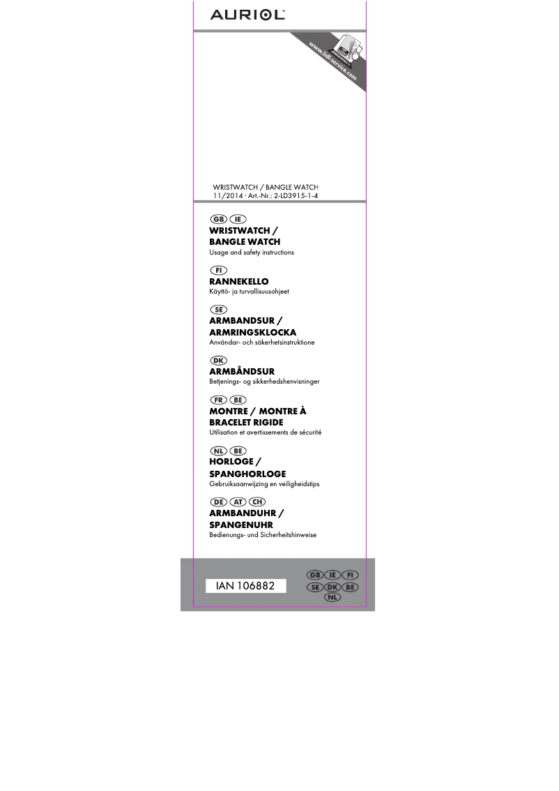 Página 1 del manual Manual de usuario Auriol IAN 106882