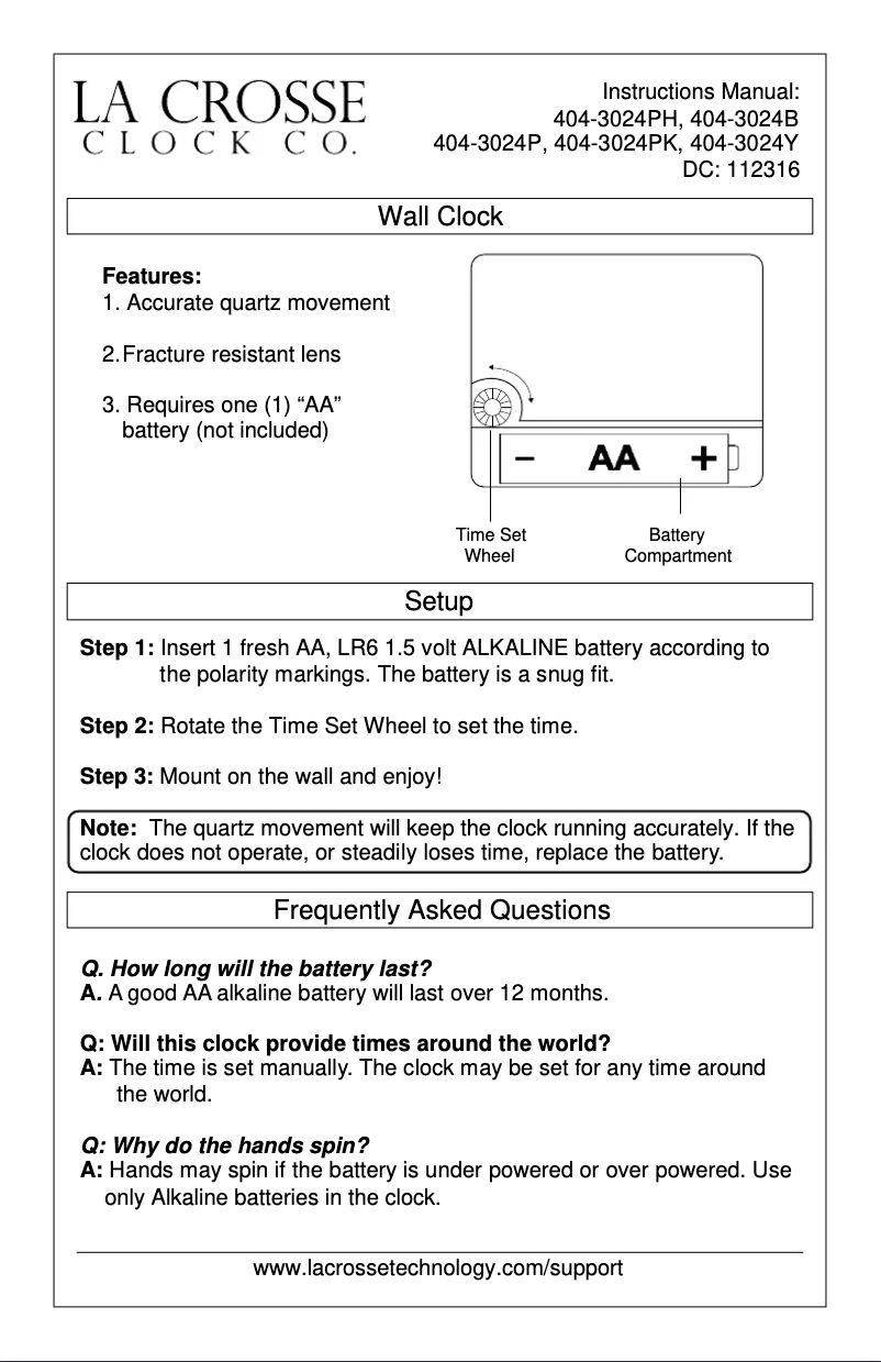 Imagen de la primera página del manual del dispositivo 404-3024PK