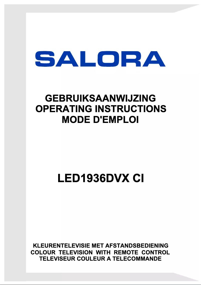 Página 1 del manual Manual de usuario Salora LED2236FHDVX