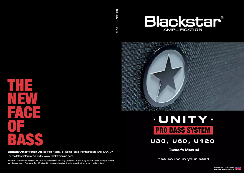Página nº 1 - Manual de usuario Blackstar Unity 250