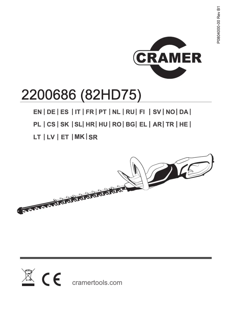 Página 1 del manual Manual de usuario Cramer 82HD75