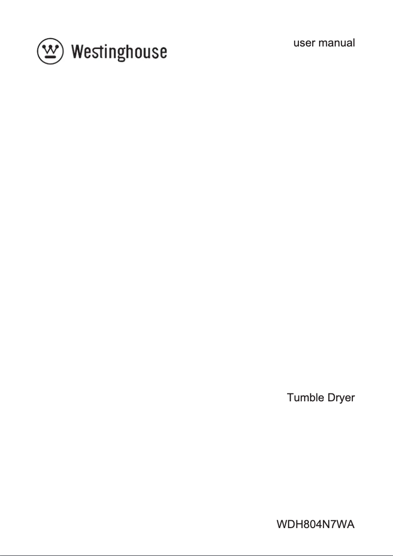 Imagen de la primera página del manual del dispositivo WDH804N7WA