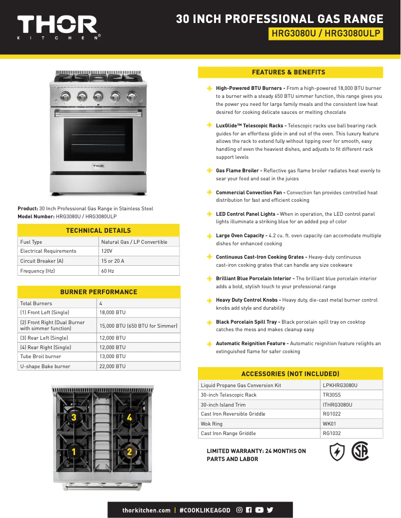 Página 1 del manual Manual de usuario Thor HRG3080ULP