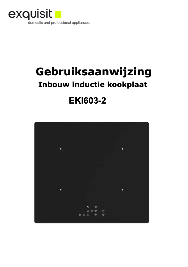 Página 1 del manual Manual de usuario Exquisit EKI603-2