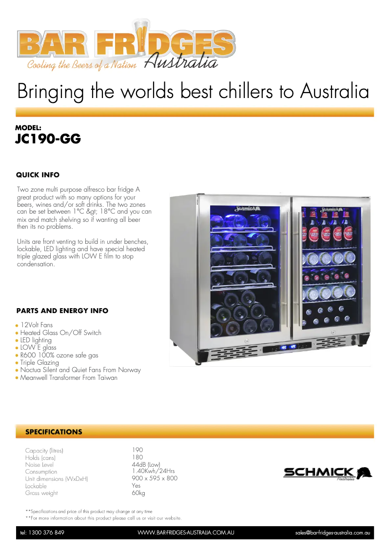 Imagen de la primera página del manual del dispositivo JC190-GG