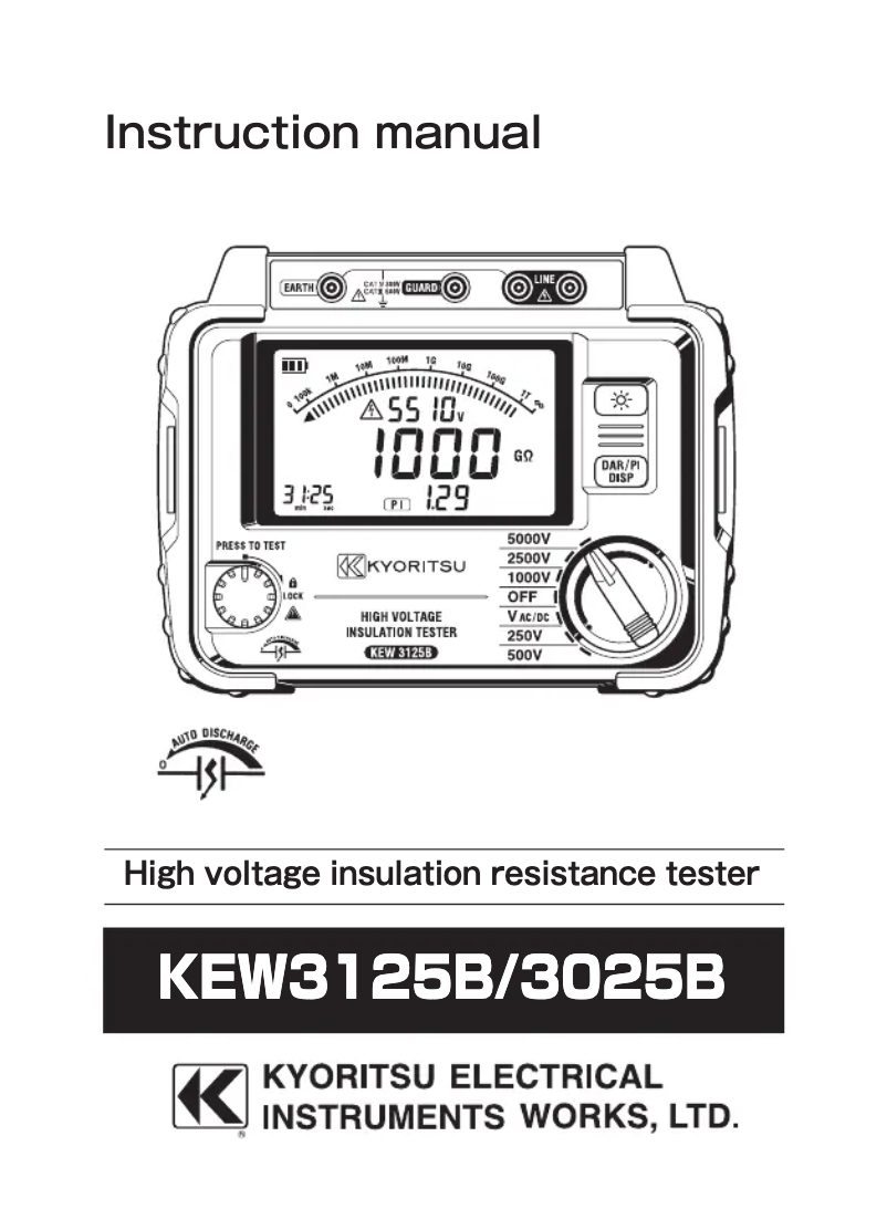 Página 1 del manual Manual de usuario Kyoritsu KEW3125B