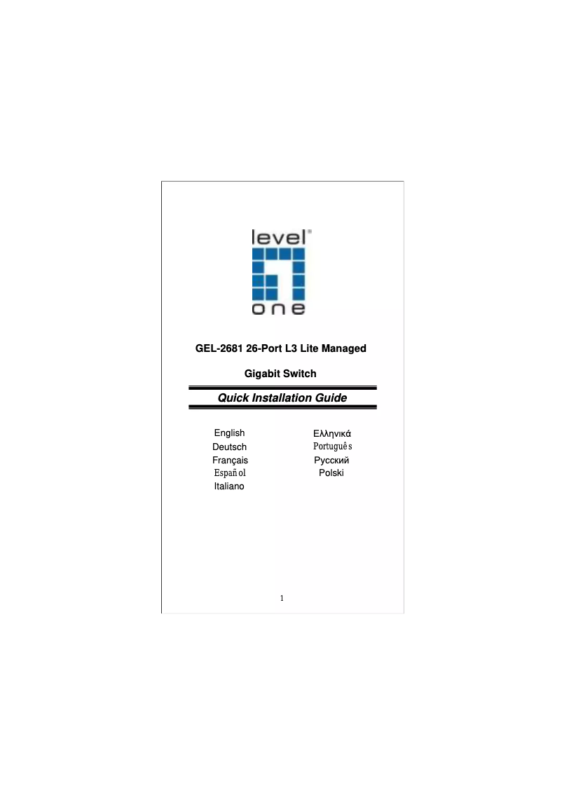 Imagen de la primera página del manual del dispositivo GEL-2681