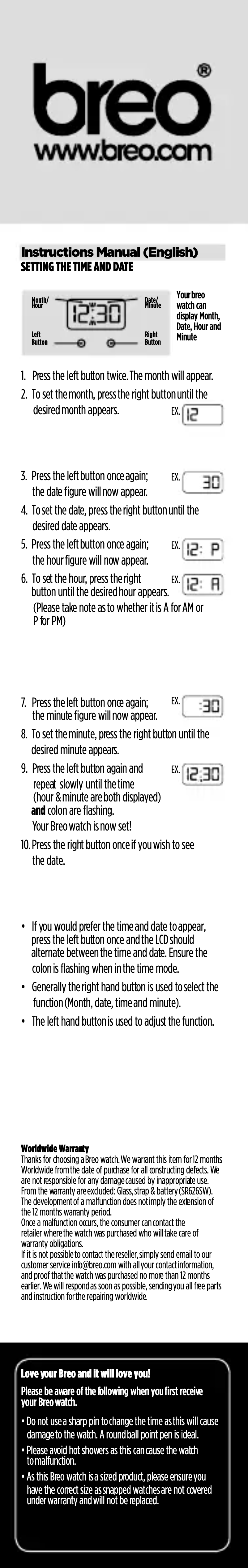 Imagen de la primera página del manual del dispositivo Pulse