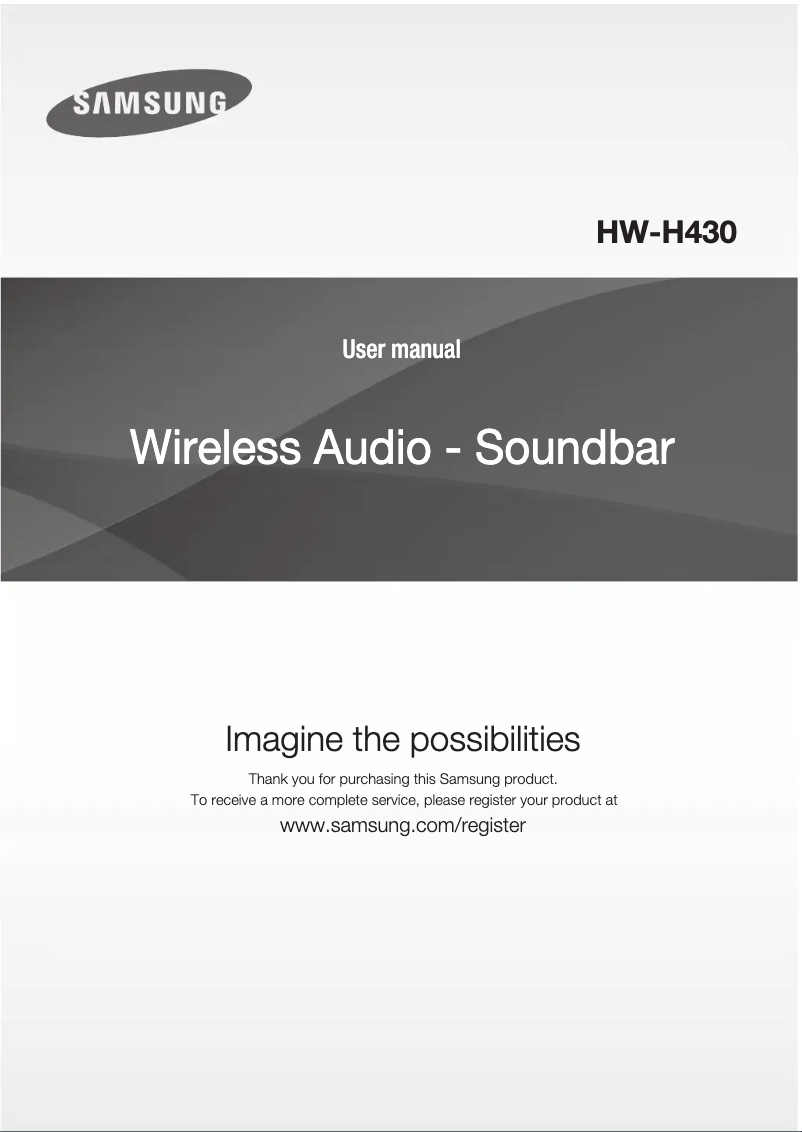 Página 1 del manual Manual de usuario Samsung HW-H430