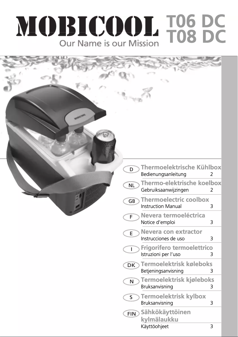 Página 1 del manual Manual de usuario Mobicool T08 DC