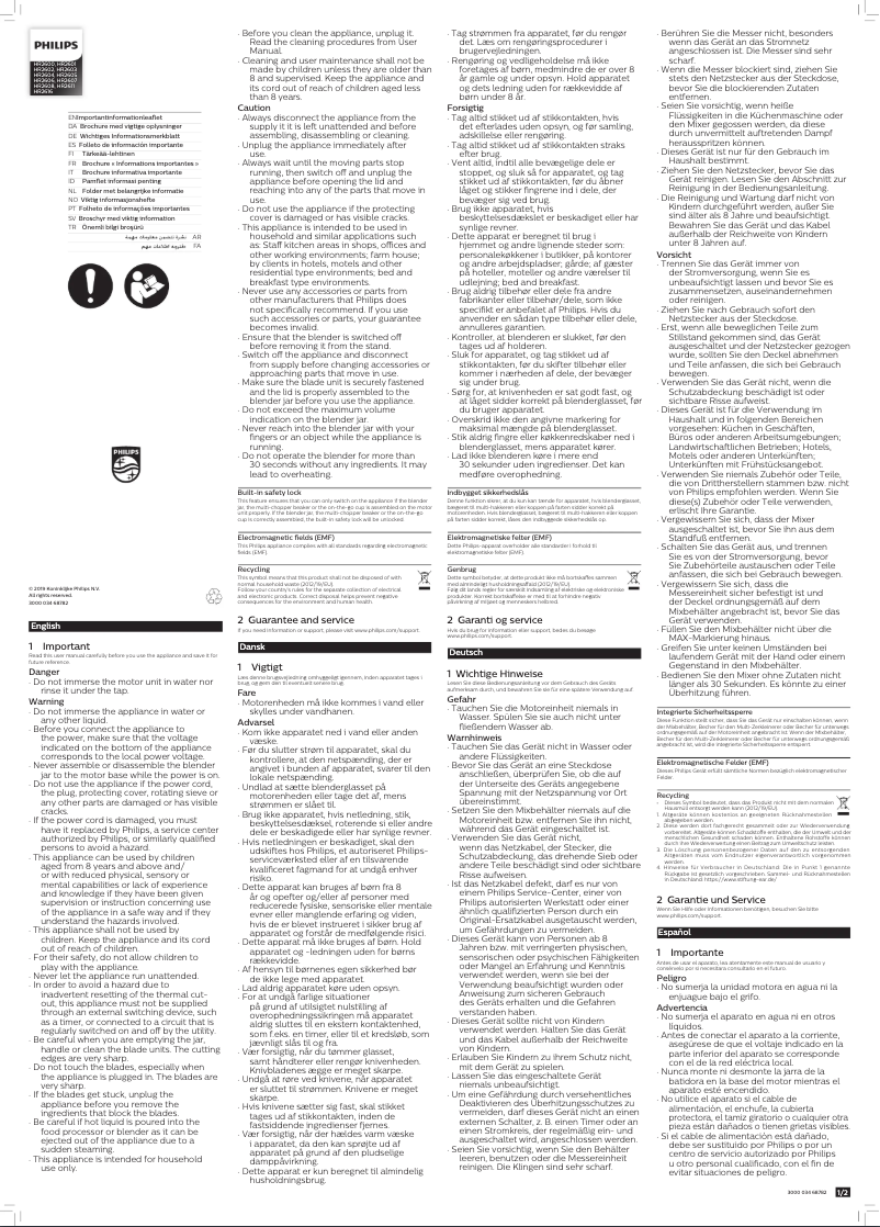 Página 1 del manual Manual de usuario Philips Daily Collection HR2602