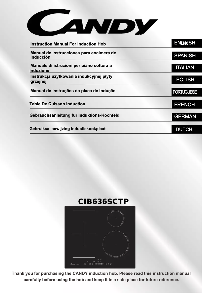 Imagen de la primera página del manual del dispositivo CIB636SCTP