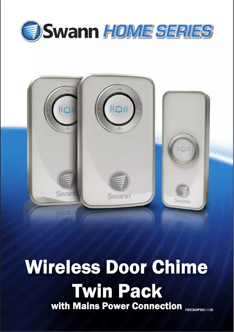 Imagen de la primera página del manual del dispositivo MDC820P2051112E