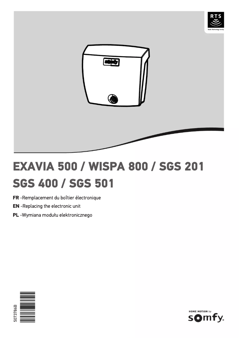 Imagen de la primera página del manual del dispositivo Exavia 500