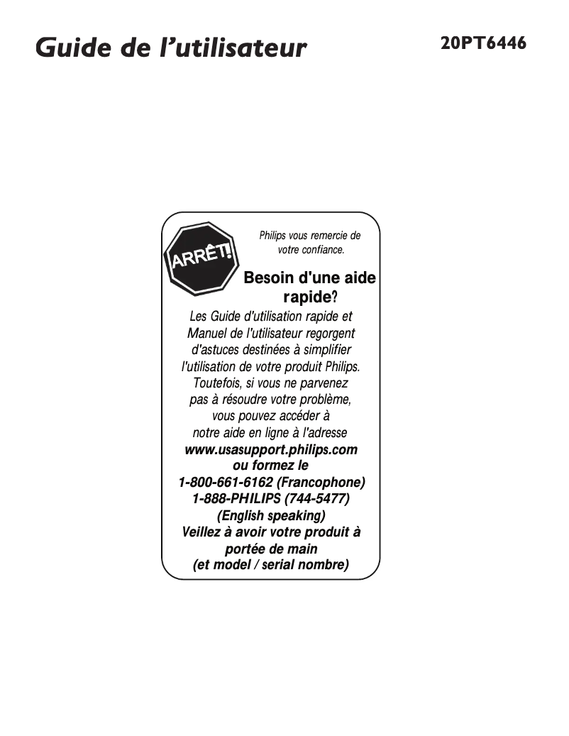 Página 1 del manual Manual de usuario Philips 21PT5402