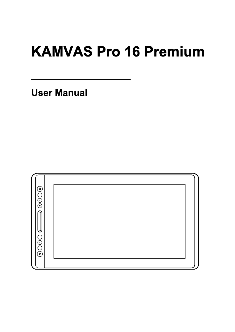 Página 1 del manual Manual de usuario Huion Kamvas Pro 16 Premium
