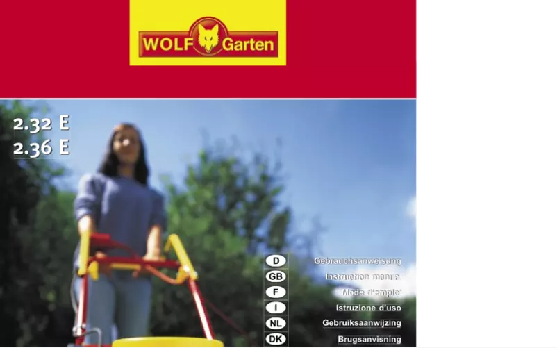 Página 1 del manual Manual de usuario Wolf Garten 2.36 E